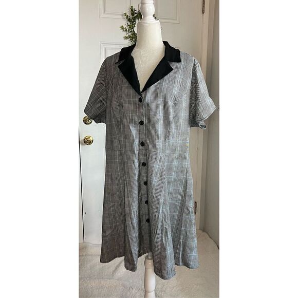 Hot Topic Houndstooth Retro Dress (2X) - Picture 1 of 6